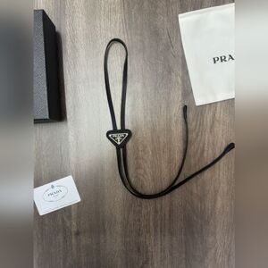 Prada Saffiano Leather Bolo Tie
